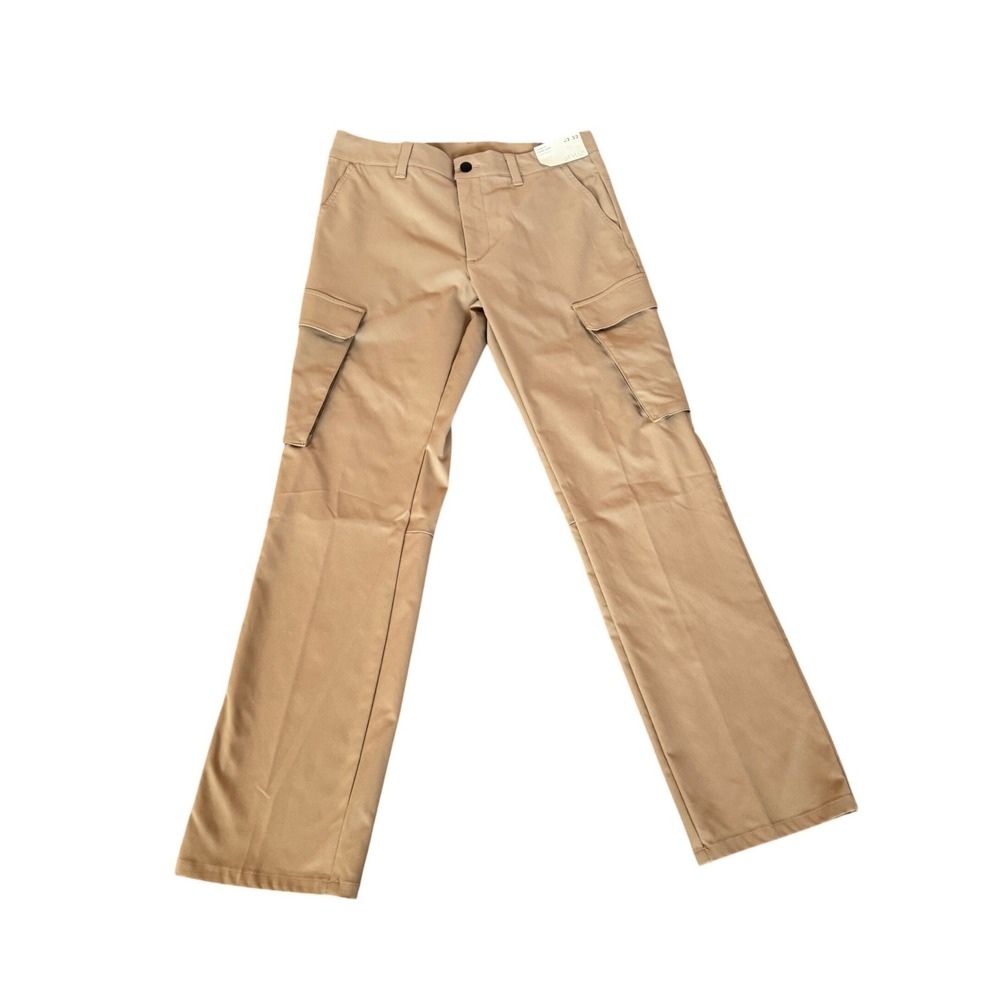 Stylus Mens Straight Fit Cargo Pants Tan Khaki Utility‎ Tactical 32x32 NWT